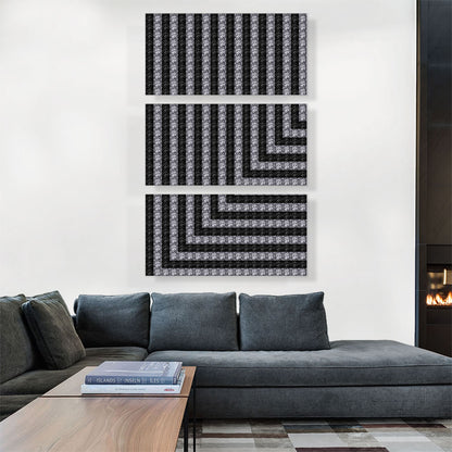 Modern Contemporary Black White Jewel Lines Pixel