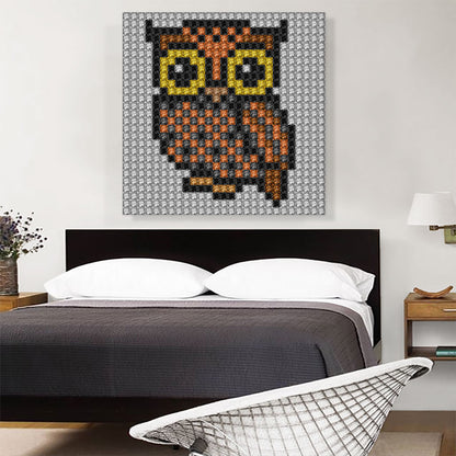 Owl Emoticon Bird of Prey Jewel Pixel