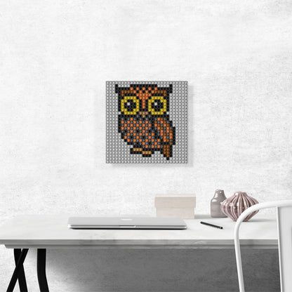 Owl Emoticon Bird of Prey Jewel Pixel