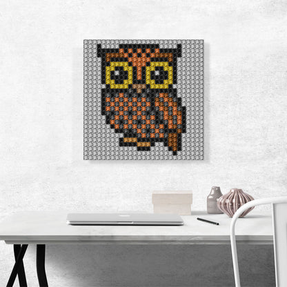Owl Emoticon Bird of Prey Jewel Pixel