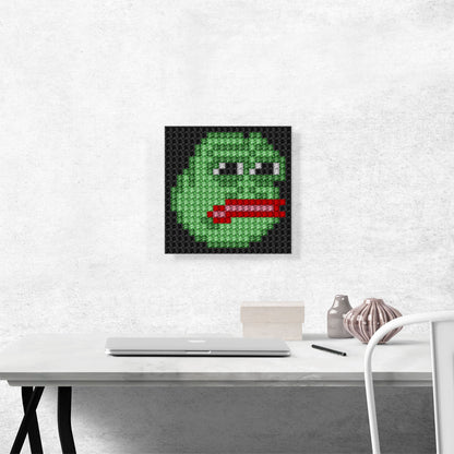 Pepe Funny Emoticon Black Jewel Pixel