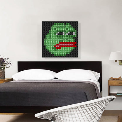 Pepe Funny Emoticon Black Jewel Pixel