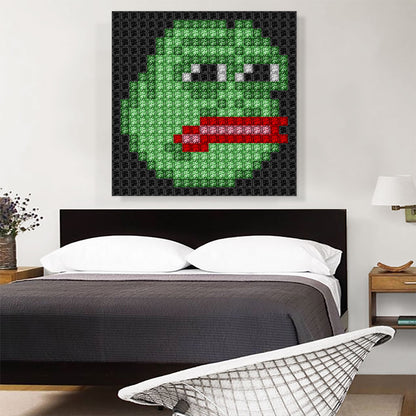 Pepe Funny Emoticon Black Jewel Pixel