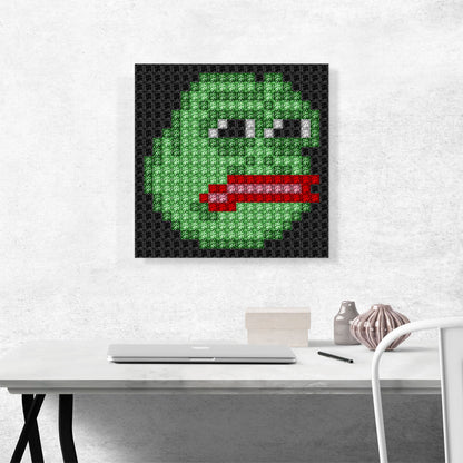 Pepe Funny Emoticon Black Jewel Pixel