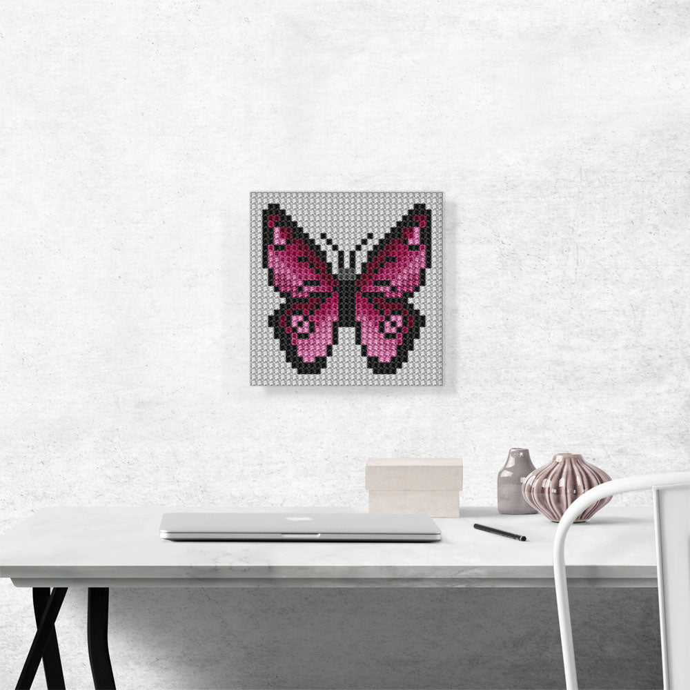 Pink Butterfly Wings Jewel Pixel