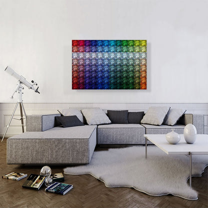 Rainbow Color Gay Grid Jewel Pixel