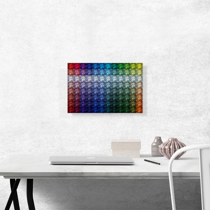 Rainbow Color Gay Grid Jewel Pixel