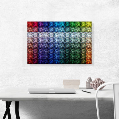 Rainbow Color Gay Grid Jewel Pixel