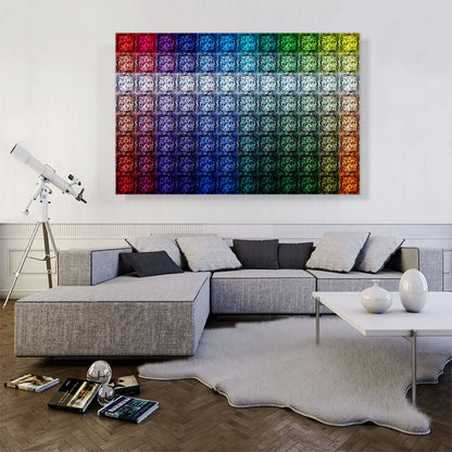 Rainbow Color Gay Grid Jewel Pixel