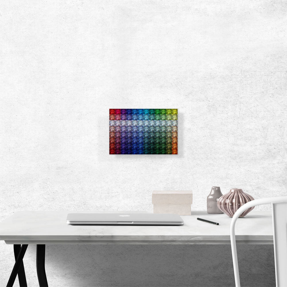 Rainbow Color Gay Grid Jewel Pixel
