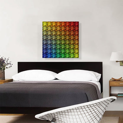 Rainbow Color Grid Gay Jewel Pixel