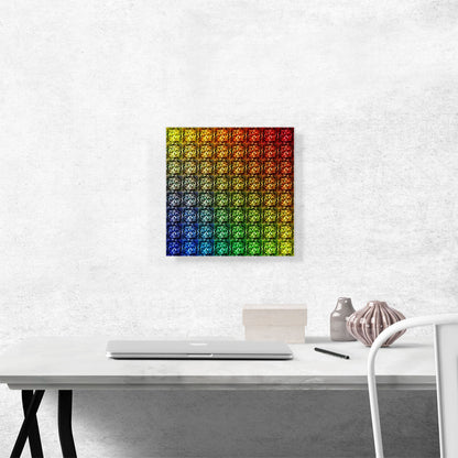 Rainbow Color Grid Gay Jewel Pixel
