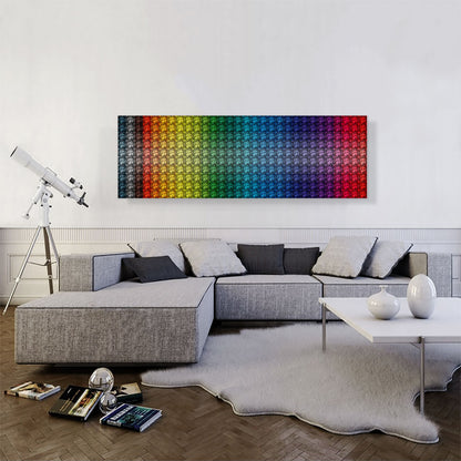 Rainbow Gay Color Grid Jewel Pixel