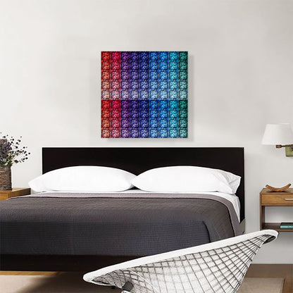 Red Blue Purple Color Grid Jewel Pixel