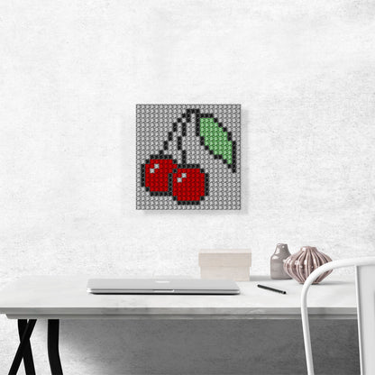 Red Cherry Fruit Emoticon Jewel Pixel