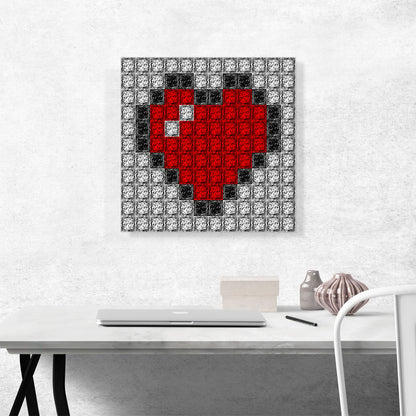 Red Love Heart Jewel Pixel