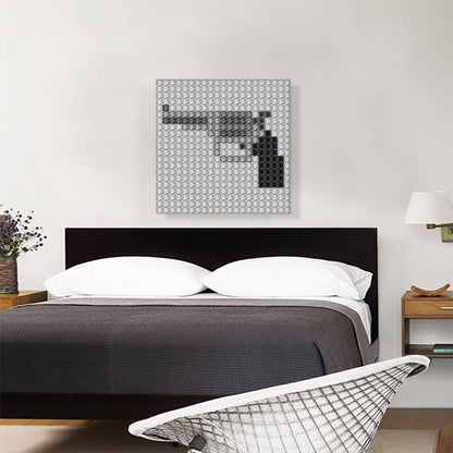 Revolver Handgun Gun Emoticon Six Shooter Jewel Pixel