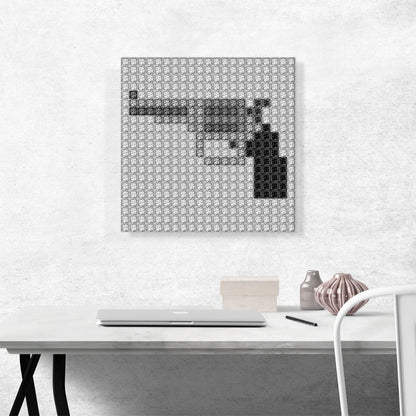 Revolver Handgun Gun Emoticon Six Shooter Jewel Pixel