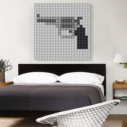 Revolver Handgun Gun Emoticon Six Shooter Jewel Pixel