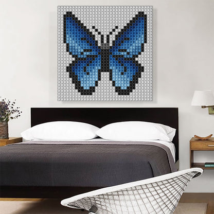 Blue Butterfly Wings Jewel Pixel