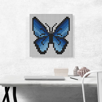 Blue Butterfly Wings Jewel Pixel