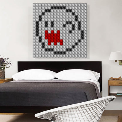 Scary Ghost Emoticon Jewel Pixel