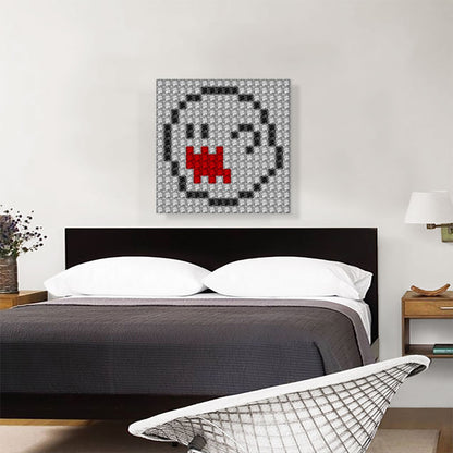 Scary Ghost Emoticon Jewel Pixel