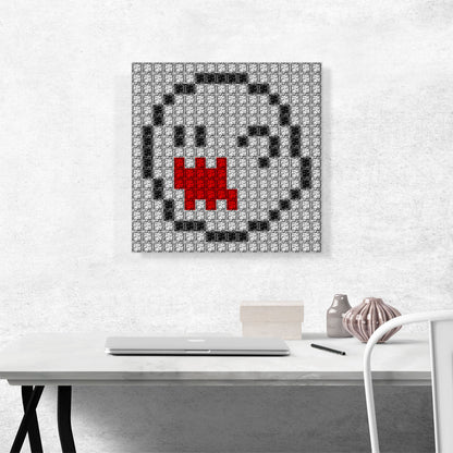 Scary Ghost Emoticon Jewel Pixel