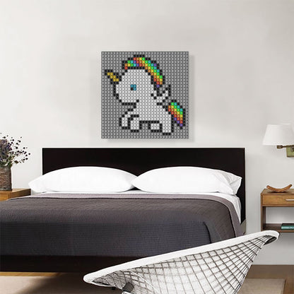 Unicorn Rainbow Hair Jewel Pixel