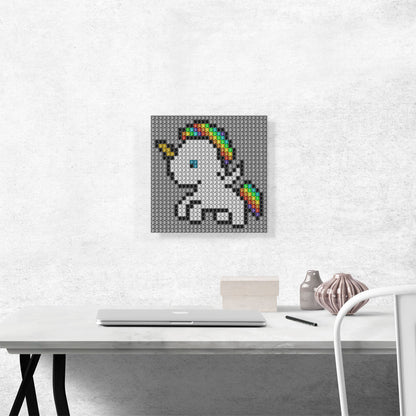 Unicorn Rainbow Hair Jewel Pixel