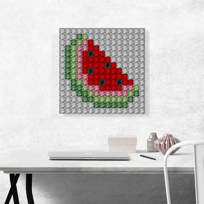 Watermelon Slice Emoticon Jewel Pixel