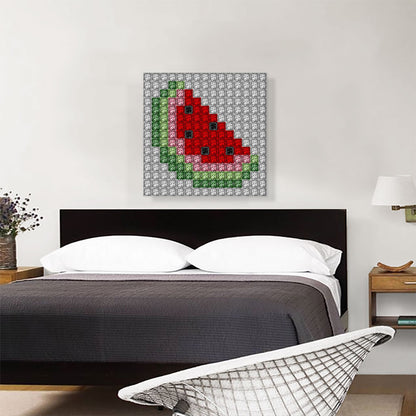 Watermelon Slice Emoticon Jewel Pixel