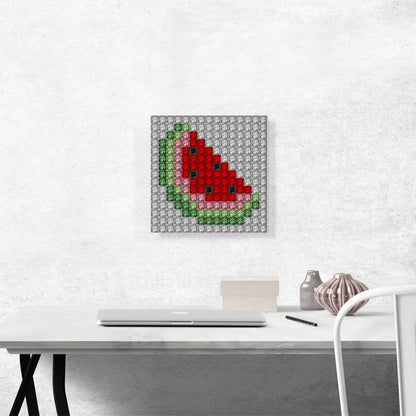 Watermelon Slice Emoticon Jewel Pixel