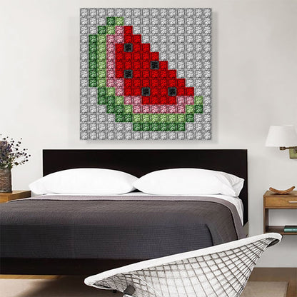 Watermelon Slice Emoticon Jewel Pixel