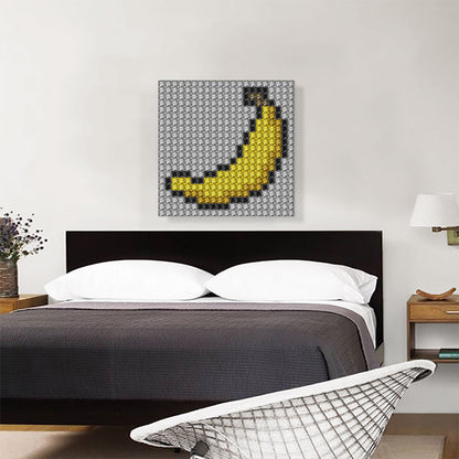 Yellow Banana Fruit Emoticon Jewel Pixel