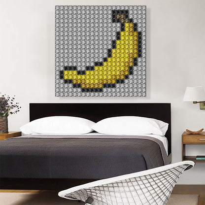 Yellow Banana Fruit Emoticon Jewel Pixel
