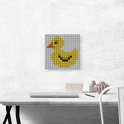 Yellow Duck Emoticon Jewel Pixel Bathroom