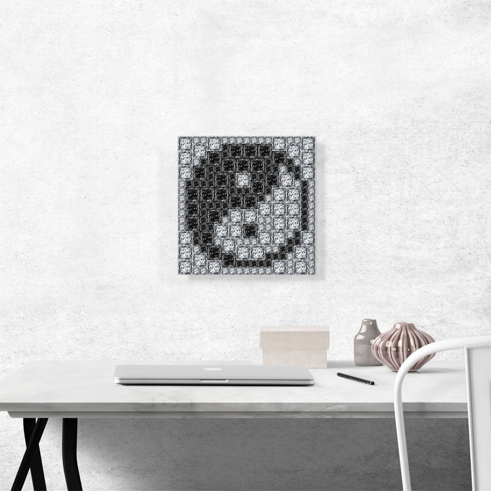 Yin Yang Sign Tai Chi Symbol Jewel Pixel
