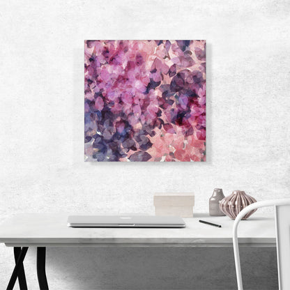 Pink Purple Petals Modern Square