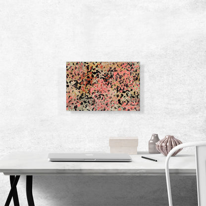 Pink Tan Black Olive Modern Rectangle