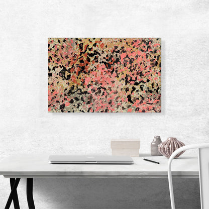 Pink Tan Black Olive Modern Rectangle