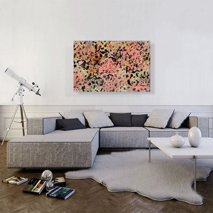 Pink Tan Black Olive Modern Rectangle