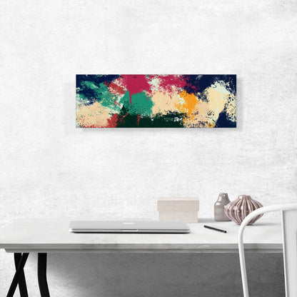 Pink Tan Green Black Modern Panoramic
