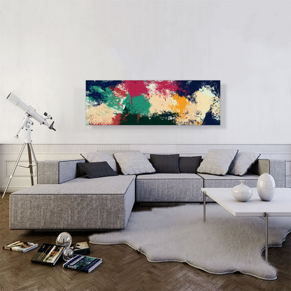 Pink Tan Green Black Modern Panoramic