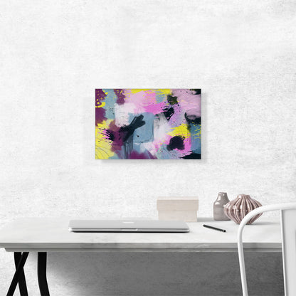 Pink Yellow Teal Purple Modern Rectangle
