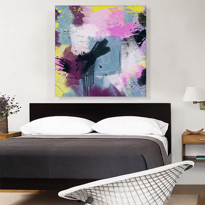 Pink Yellow Teal Purple Modern Square