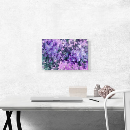Purple Violet Green Petals Modern