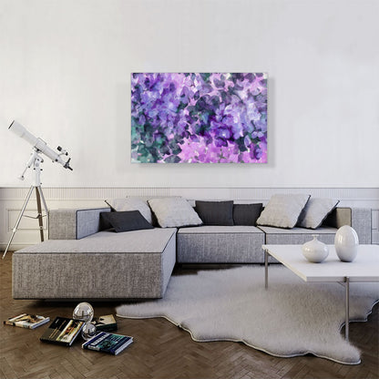 Purple Violet Green Petals Modern