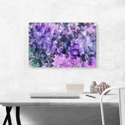 Purple Violet Green Petals Modern