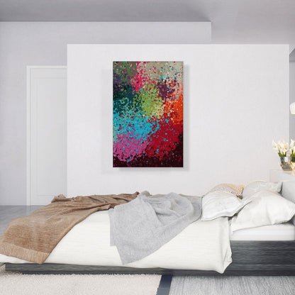 Red Pink Green Teal Splatter Modern